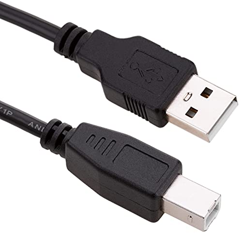 BeMatik - Schwarzes USB-A-Stecker auf USB-B-Stecker-Druckerkabel, 5 m von Cablematic