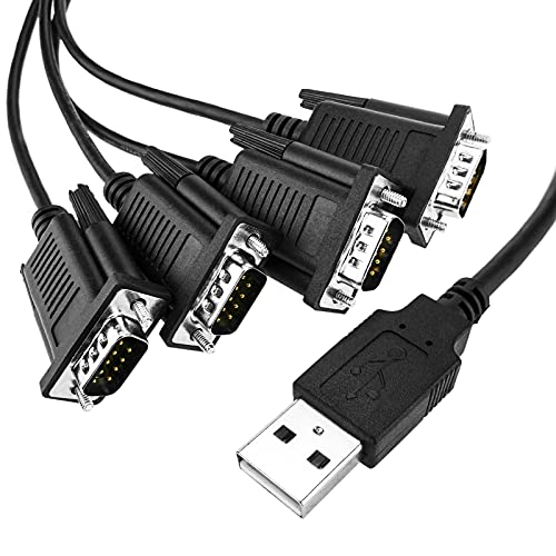 BeMatik - USB-zu-RS232-Kabel mit 4 Anschlüssen von CABLEMATIC