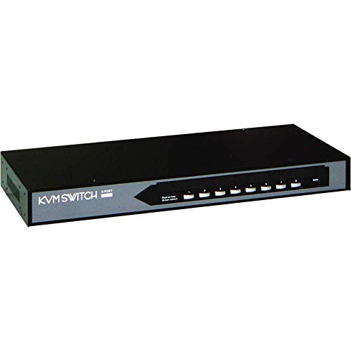 Cablematic 1U Rack-KVM-Switch PS2 Uniclass VGA OSD 1KVM zu 8CPU von CABLEMATIC
