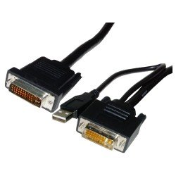 Cablematic DVI-D Kabel DVI-D Buchse auf Buchse 1,8 m Dual-Link von CABLEMATIC