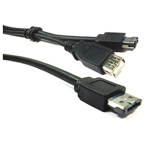 Cablematic - ESATAp Kabel USB oder eSATA + (M/eSATA + USB-AH-M) 3m von CABLEMATIC