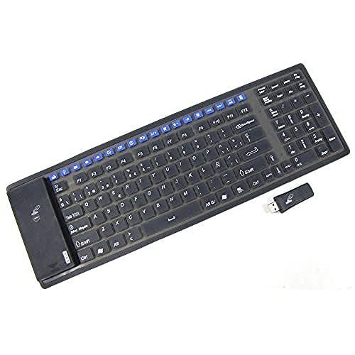 Cablematic - Flexible Multimedia-Tastatur, kabellos, 126 Tasten, Schwarz von CABLEMATIC