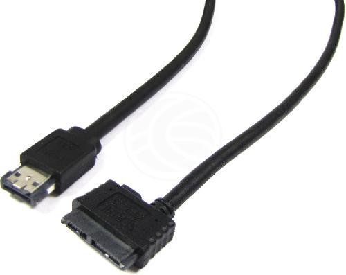 Cablematic Kabel SATA SlimLine 7P6P eSATAp zu 1m von CABLEMATIC