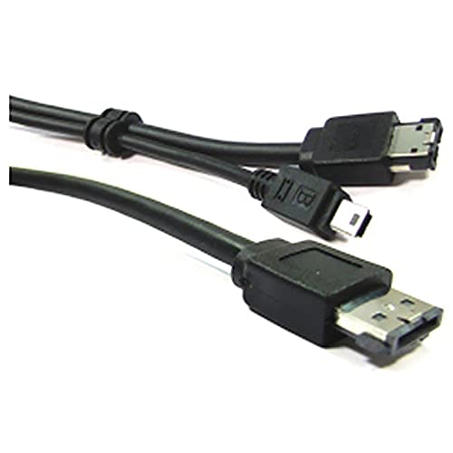 Cablematic - Kabel-oder eSATA + USB eSATAp (M/MiniUSB5pin-BM + eSATA-M) 1m von CABLEMATIC