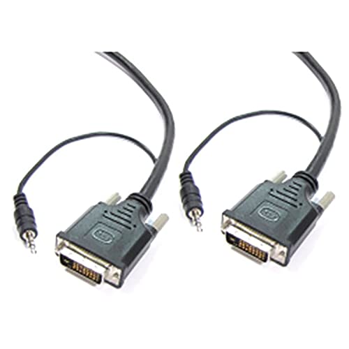 Cablematic - Super DVI-D Kabel mit Audio-Buchse 3,5 mm Stecker 5 m von CABLEMATIC