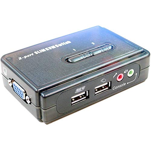 Cablematic Uniclass USB KVM Switch VGA AUDIO 1KVM ein Mini 2CPU von CABLEMATIC
