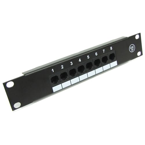 RackMatic - Patch Panel 10" für Serverrack Schrank 8-port RJ45 Cat.5e UTP 1HE von CABLEMATIC