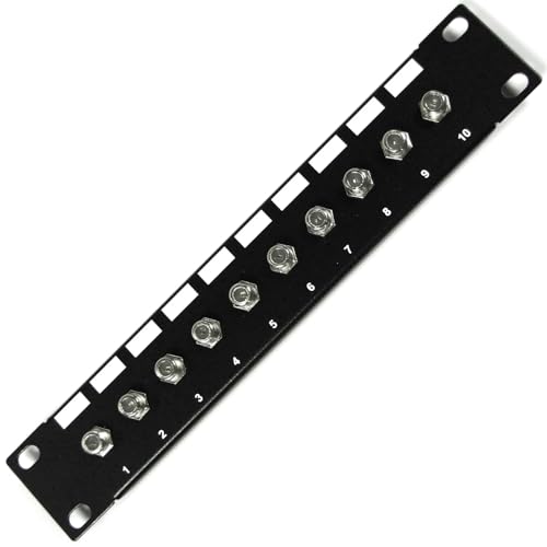 RackMatic TENRack: Patch-Panel 10" 10-Port-1U (Sockel F) von Cablematic