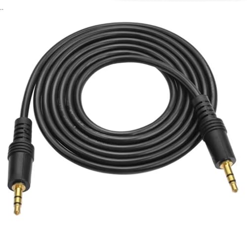 CABLEPELADO AUX-Kabel mit 2,5-mm-Klinkenstecker, 2,5-mm-AUX-Kabel, Stecker auf Stecker, kompatibel mit Kopfhörern, MP3-Playern oder jedem Gerät mit 2,5-mm-Anschluss, Schwarz, 1,5 m von CABLEPELADO