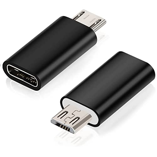 CABLEPELADO Adapter USB C Buchse auf Micro USB Stecker | USB C auf Micro USB Konverter | Datenübertragungsraten von bis zu 480 Mbit/s | Datenübertragung | Schwarz von CABLEPELADO