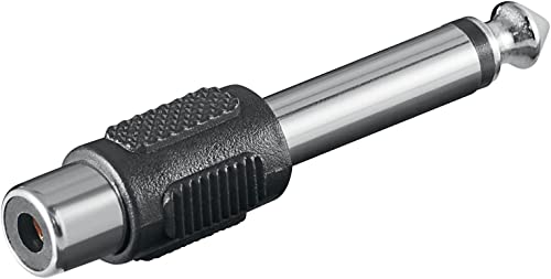 CABLEPELADO Audio-Adapter, Mono-Klinke, 6,35 mm, Stecker auf Cinch-Buchse, 6,35 mm Klinkenstecker, Adapter für Kopfhöreranschluss, geeignet für Verstärker, Mono, 1 Stück von CABLEPELADO