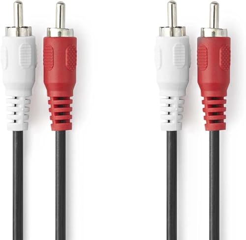 CABLEPELADO Audiokabel, 2 x Cinch-Stecker, 2 x Cinch-Stecker, 2 x Cinch-Stecker, geeignet für Blu-Ray, Heimkino, Subwoofer, HiFi, HDTV, Stereo, 10 m von CABLEPELADO