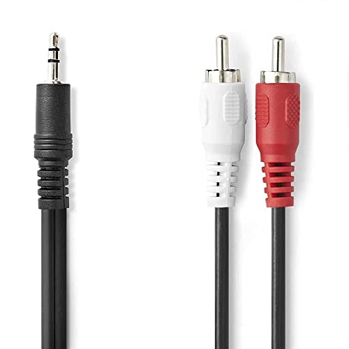 CABLEPELADO Audiokabel, Stereo-Klinkenstecker auf 2 Cinch-Stecker, 2 RCA auf 3,5-mm-Klinkenstecker, Audiokabel, für Handy, Tablet, PC, iPod, Verstärker, Lautsprecher, TV, DVD, 3 m von CABLEPELADO