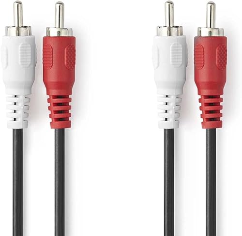 CABLEPELADO Audiokabel 2 x Cinch-Stecker - 2 x Cinch-Stecker | Dual-Cinch-Audiokabel | geeignet für Blu-Ray, Heimkino, Subwoofer, HiFi-Geräte, HDTV | Stereo | 50 cm von CABLEPELADO