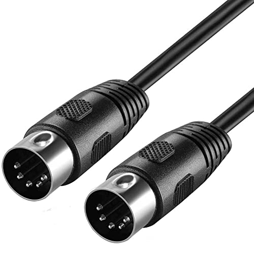 CABLEPELADO Audiokabel, DIN 5-polig, MIDI-Kabel, 5-polig, für MIDI-Controller-Instrumente, Piano-Tastatur, Sequenzer, Akku, Prozessor, Effekte, Multi-Effekt-Pedal, Schwarz, 3 m von CABLEPELADO