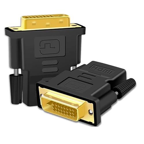 CABLEPELADO DVI-Stecker auf HDMI-Buchse, Dual-Link-Adapter (24 + 1 Pin), bidirektionaler DVI-Adapter, 1080P Full HDTV, kompatibel mit PS3/PS4, TV-Box, BLU-Ray, Projektor, Schwarz von CABLEPELADO