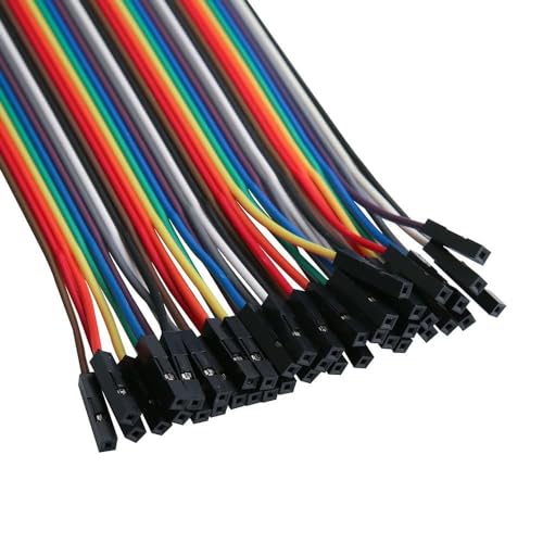 CABLEPELADO DuPont-Kabel, 40-polig, Überbrückungskabel Dupont 40-polig, Überbrückungskabel für Prototyp-Platten, Überbrückungskabel für Arduino Raspberry Pi, Breadboard-Kabel, Buchse auf Buchse von CABLEPELADO