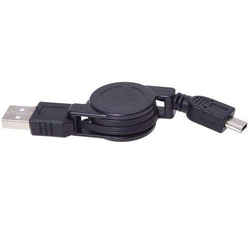 CABLEPELADO Einziehbares Mini-USB-Kabel zum Synchronisieren und Aufladen | Datenübertragung 480 Mbit/s | kompatibel mit Mikrofon Blue Yeti, PS3, Wii U Pro, Externe HDD, Digitalkameras, MP3 | 75 cm von CABLEPELADO