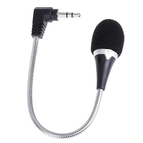 CABLEPELADO Flexibles Mini-Mikrofon | Ersatzmikrofon für Gaming-Kopfhörer | Klinkenanschluss 3,5 mm | Schwanenhals | geeignet für Handy, PC, Laptop, Notebook, Podcast, Skype von CABLEPELADO