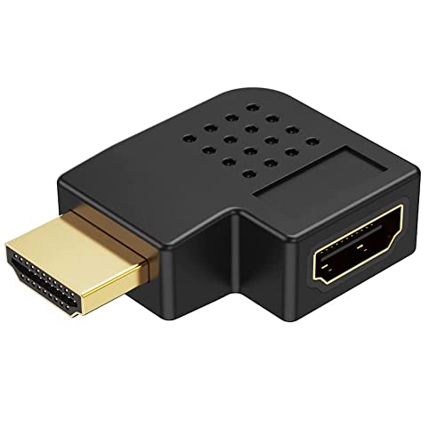 CABLEPELADO HDMI Adapter gewinkelt | 90° Winkel | rechtwinklig HDMI Adapter | Stecker auf Buchse | Vergoldete Kontakte | Kompatibel mit Full HD 3D und 4K von CABLEPELADO