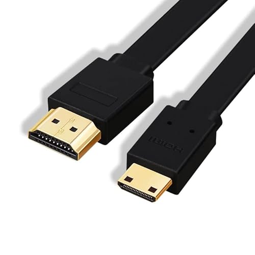 CABLEPELADO HDMI-Kabel, 4K, flach, HDMI 2.0, High Speed-HDMI-Kabel, flach, 4K Ultra HD 2160p (60 Hz), HDMI-Kabel, vergoldete Kontakte, kompatibel mit PC, PS4, PS5, Xbox, Smart TV, Schwarz, 1,5 m von CABLEPELADO