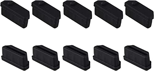 CABLEPELADO HDMI Port Protection | HDMI Staubschutzstöpsel | Silikon | Kompatibel mit HDMI-Anschluss von Computern, TV etc. | Schwarz | 10 Stück von CABLEPELADO