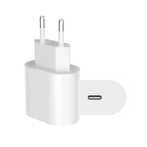 CABLEPELADO USB-C-Ladegerät, PD Schnellladung, USB-C-Netzteil, Schnellladegerät, kompatibel mit iPhone 15/14/13/Pro/Mini, Samsung, iPad, 20 W, Weiß, Schnellladung von CABLEPELADO