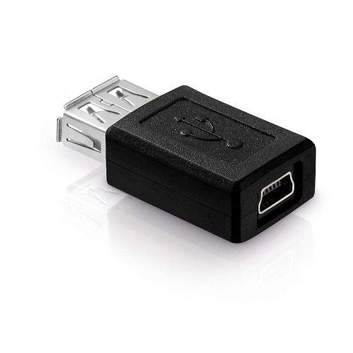 CABLEPELADO Mini-USB-Adapter, 5-polige Buchse auf USB Typ A Buchse, Übertragungsrate bis zu 480 Mbit/s, kompatibel mit Handys und PC CABLEPELADO Mini-USB-Adapter, 5-polige Buchse auf USB Typ A Buchse, Übertragungsrate bis zu 480 Mbit/s, kompatibel mit Handys und PC von CABLEPELADO