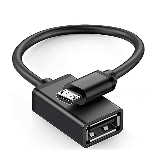 CABLEPELADO OTG-Kabel Micro-USB-Android | Micro-USB-Stecker auf Buchse 2.0 OTG | High Speed | kompatibel mit Android Samsung, HTC, Sony, Motorola, LG, Nokia, Aquaris, Tablet, Schwarz | 20 cm von CABLEPELADO