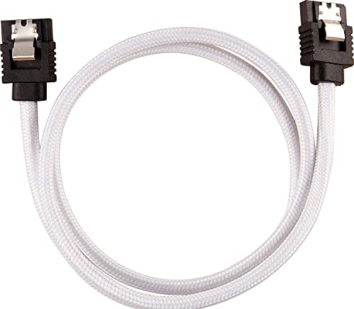CABLEPELADO SATA III-Kabel | Datenkabel | SATA 3 Serial ATA 6 Gbit/s | SATA-Flachkabel | Internes Verbindungskabel HDD SSD Festplatte | Sata-Stecker gerade | 50 cm | Weiß von CABLEPELADO