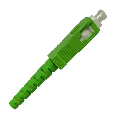 CABLEPELADO SC-APC Single-Mode-Glasfaser-Anschluss 3,0 mm, geeignet zum Crimpen auf ein Glasfaserkabel mit 3,0 mm Durchmesser, Grün von CABLEPELADO