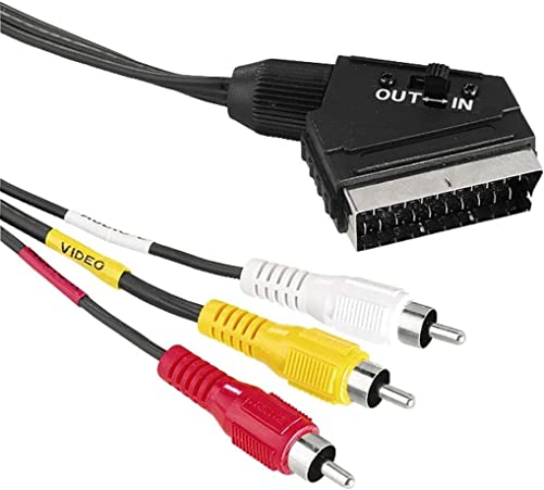 CABLEPELADO SCART AV-Kabel umschaltbar | Adapter Konverter Euro Stecker | S-Video-Konverter 3 RCA | Scart-Adapter | 2 x RCA Audio, 1 x RCA Video, 1 x S-Video | 2 Meter CABLEPELADO SCART AV-Kabel umschaltbar | Adapter Konverter Euro Stecker | S-Video-Konverter 3 RCA | Scart-Adapter | 2 x RCA Audio, 1 x RCA Video, 1 x S-Video | 2 Meter von CABLEPELADO