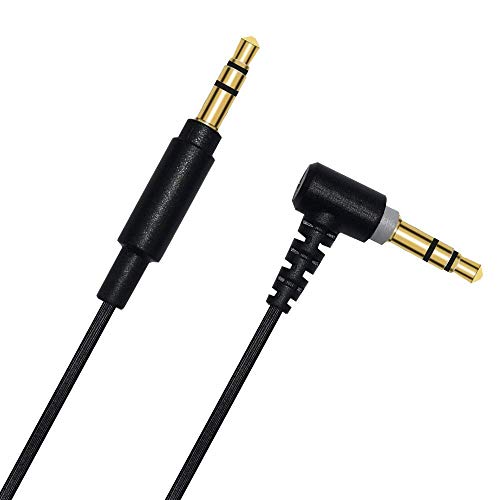 CABLEPELADO Stereo-Audiokabel Jack 3,5 Stecker abgewinkelt, 90° Klinkenstecker, Autoradio, Kopfhörer, Lautsprecher, MP3-Player, TV, PC, Handy, iPhone iPod | Schwarz | 50 cm von CABLEPELADO