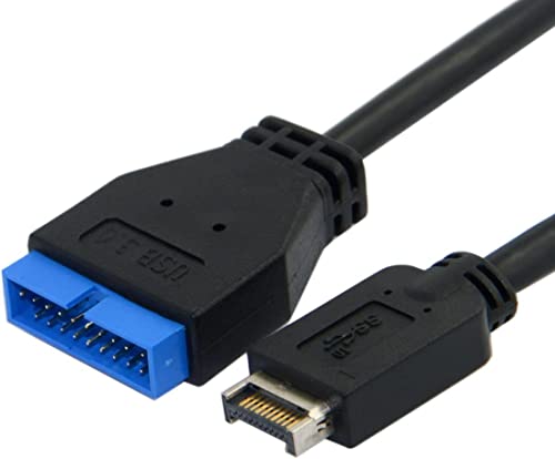 CABLEPELADO USB 3.1 Typ C Mini 20-poliges Verlängerungskabel | USB 3.1 Frontpanel Verlängerungskabel | passend für ASUS Motherboard | 30 cm von CABLEPELADO