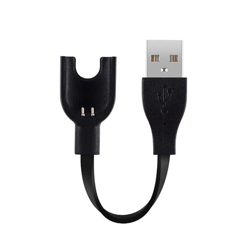 CABLEPELADO USB-Lade- und Synchronisationskabel | kompatibel mit Xiaomi Mi Band 3 | Xiaomi Mi Band 3 Ladegerät | Ersatzkabel für Xiaomi Mi Band 3 | Länge 15 cm | Schwarz von CABLEPELADO