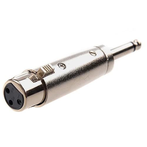 CABLEPELADO XLR-Adapter Mono 3-polig weiblich - 6,35 Klinke Mono männlich | XLR auf Jack Adapter | Geeignet für Mixer, Mikrofone, Verstärker, Equalizer, Tastaturen, Gitarren, E-Kiano usw von CABLEPELADO