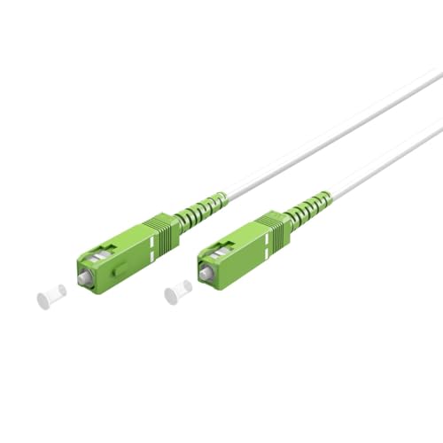 Kabel Glasfaserkabel SC-APC Singlemode 9-125 2 Meter weiß für Router von CABLEPELADO