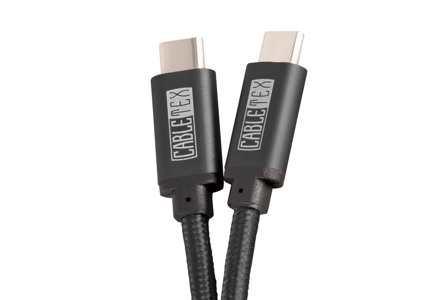 CABLETEX USB C Kabel für Computer, Tablets und Smartphones, MacBook Pro USB-Kabel, USB-C, USB-C (200 cm), Robuster Nylonmantel, 5 Gbit/s, USB 3.2 Gen1 von CABLETEX