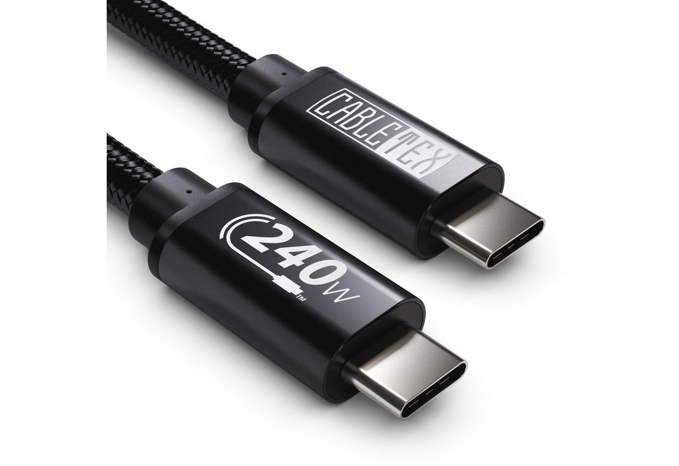 CABLETEX USB C Power Delivery 240W Ladekabel für Laptops & Smartphones USB-Kabel, USB-C, USB-C (200 cm), QuickCharge 5, Power Delivery 3.0, 240 Watt, Laptopladekabel, Ladekabel von CABLETEX