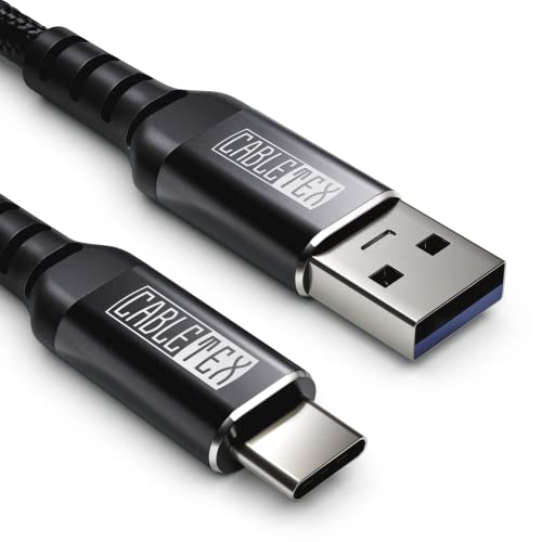 USB C Kabel auf USB 3.2 Typ A 1,5 Meter Schnell-Ladekabel 5 Gbit/s Datenkabel für Computer und Smartphones von CABLETEX