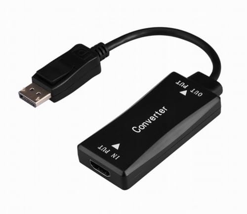 CABLEXPERT Active 4K 30Hz HDMI Buchse auf DisplayPort Stecker Adapter Kabel, 0,15m, schwarz von CABLEXPERT