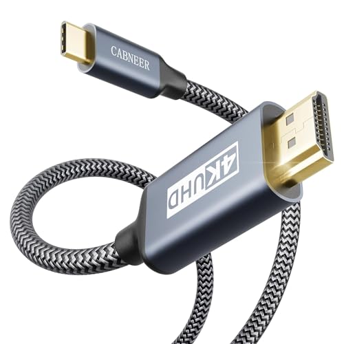 CABNEER USB C auf HDMI Kabel 2M, 4K@30Hz Usbc to Hdmi mit Thunderbolt 3/4, Hdmi zu USB C für iPhone 15 Pro/Pro Max, MacBook Air 2018, Samsung S23, Dell, iMac, HP, Surface Book Usw von CABNEER