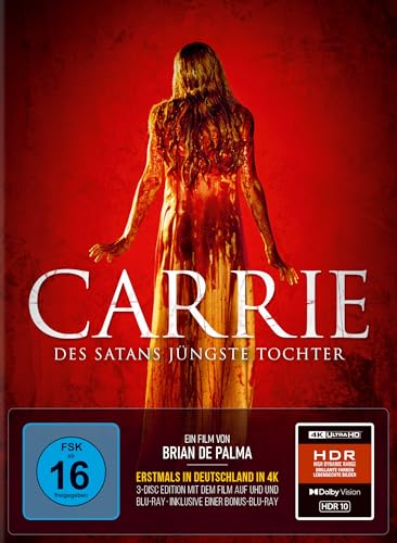 Carrie - Des Satans jüngste Tochter - 3-Disc Limited Collector's Mediabook im Schuber (UHD + Blu-ray + Bonus-Blu-ray) von Capelight Pictures