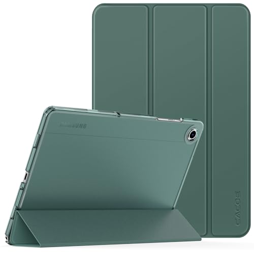 CACOE Hülle Kompatibel mit Samsung Galaxy Tab A9+ / A9 Plus 11 Zoll 2023-SM-X210/X216/X218, Ultra Dünn Transluzent Matt Rückseite Abdeckung mit Auto aufwachen/Schlaf Funktion（Dunkles Nachtgrün） von CACOE