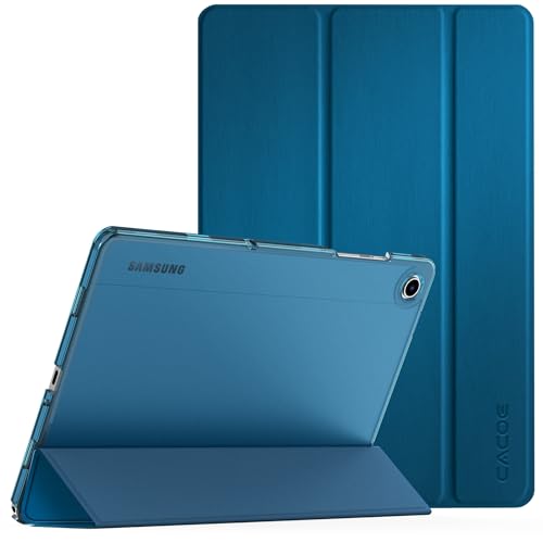 CACOE Hülle Kompatibel mit Samsung Galaxy Tab A9+ / A9 Plus 11 Zoll 2023-SM-X210 / X216 / X218, Ultra Dünn Transluzent Matt Rückseite Abdeckung mit Auto aufwachen/Schlaf Funktion (Pfauenblau) von CACOE