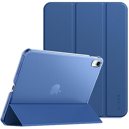 CACOE Hülle für iPad A16 11 Generation 2025/10 Generation Hülle 10.9 Zoll, Ultra Dünn Transluzent Matt Rückseite Abdeckung mit Auto aufwachen/Schlaf Funktion - Navy blau von CACOE