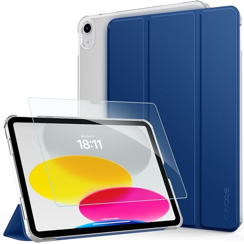 CACOE Hülle für iPad 11. Generation/iPad 10. Generation 10.9 Zoll mit Schutzfolie - Ultra Dünn mit Standfunktion Slim PU Leder Smart Schutzhülle, Dunkles Blau CACOE Hülle für iPad 11. Generation/iPad 10. Generation 10.9 Zoll mit Schutzfolie - Ultra Dünn mit Standfunktion Slim PU Leder Smart Schutzhülle, Dunkles Blau von CACOE