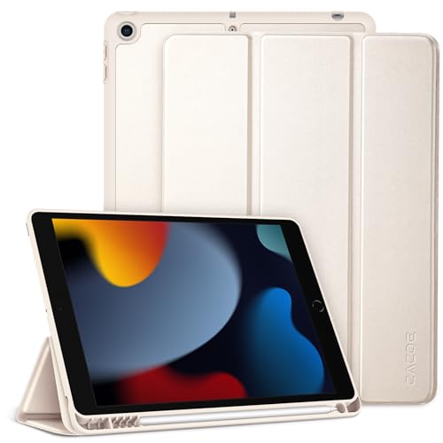 CACOE Hülle für iPad 9./8./7. Generation mit Stifthalter 10.2 Zoll Modell 2021/2020/2019, Ultradünne Schutzhülle aus TPU mit Standfunktion für iPad 10.2, Polarstern CACOE Hülle für iPad 9./8./7. Generation mit Stifthalter 10.2 Zoll Modell 2021/2020/2019, Ultradünne Schutzhülle aus TPU mit Standfunktion für iPad 10.2, Polarstern von CACOE