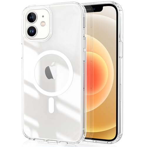 CACOE iPhone 12 Hülle, iPhone 12 Pro Hülle 6.1 Zoll-kompatibel mit MagSafe, Handyhülle iPhone 12/12 Pro Schutzhülle iPhone 12 Case Anti-Fingerabdruck (Transparent) von CACOE