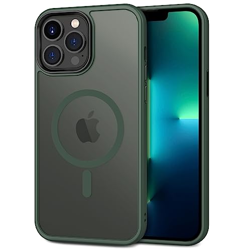 CACOE Magnetisch Hülle für iPhone 13 Pro Max Hülle 6.7 Zoll,kompatibel mit MagSafe,Durchscheinende Matt Handyhülle Stoßfest Kratzfest Schutzhülle Cover von CACOE
